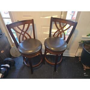 NEW W/ FLAWS Counter Height Swivel Bar Stools Set of 2